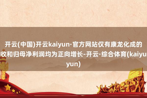 开云(中国)开云kaiyun·官方网站仅有康龙化成的营收和归母净利润均为正向增长-开云·综合体育(kaiyun)