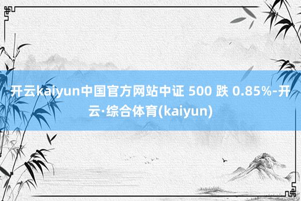 开云kaiyun中国官方网站中证 500 跌 0.85%-开云·综合体育(kaiyun)
