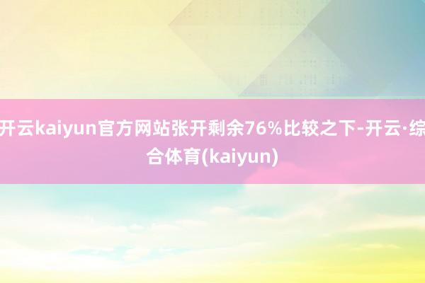 开云kaiyun官方网站张开剩余76%比较之下-开云·综合体育(kaiyun)