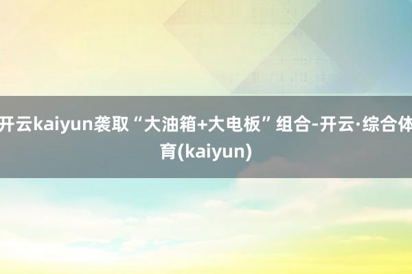 开云kaiyun袭取“大油箱+大电板”组合-开云·综合体育(kaiyun)