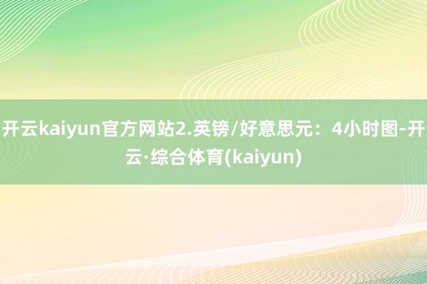 开云kaiyun官方网站2.英镑/好意思元:4小时图-开云·综合体育(kaiyun)