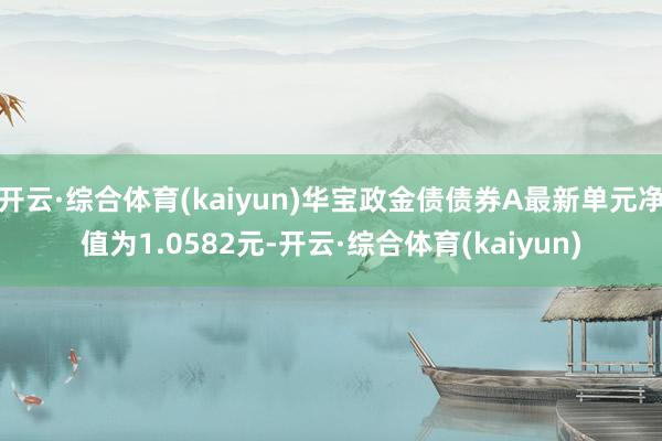 开云·综合体育(kaiyun)华宝政金债债券A最新单元净值为1.0582元-开云·综合体育(kaiyun)
